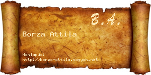 Borza Attila névjegykártya